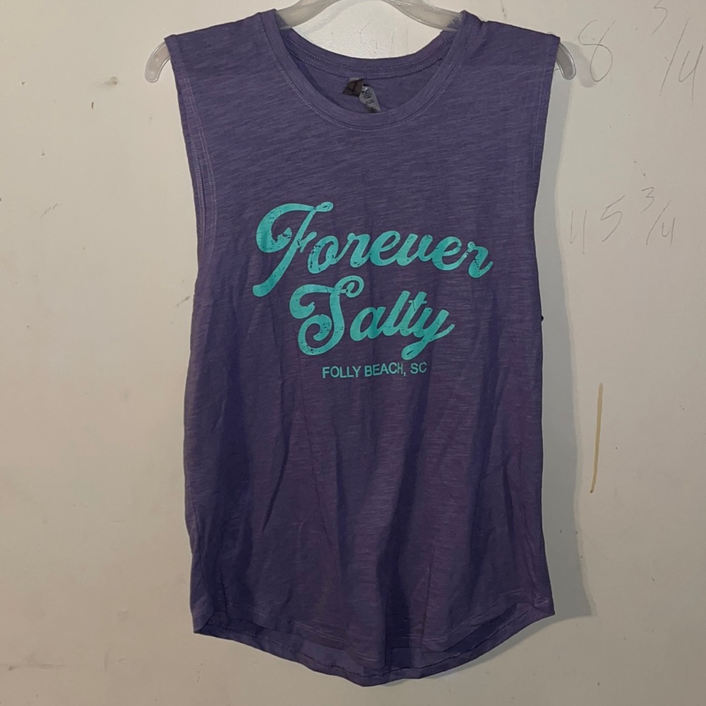 Forever salty folly beach tank top
